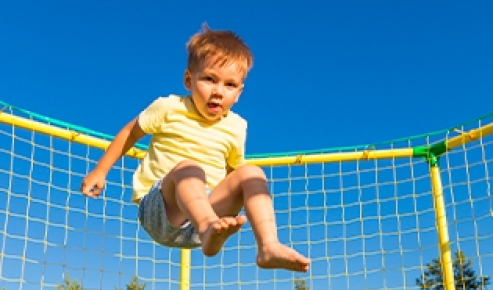 trampoline en sécurité